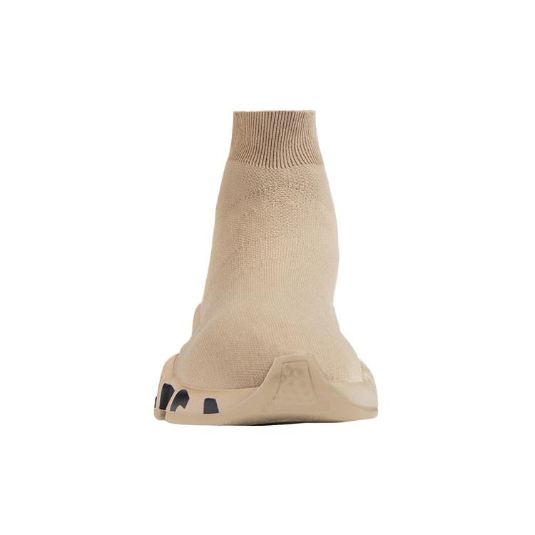 (WMNS) Balenciaga Speed Graffiti Sneakers 'Beige Knit Black Graffiti Sole Unit' Women's 605942W2DB79710