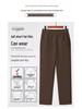 Warm High-Waist Velvet Pants for Middle-Aged and Elderly Women - Autumn/Winter Straight-Leg Style