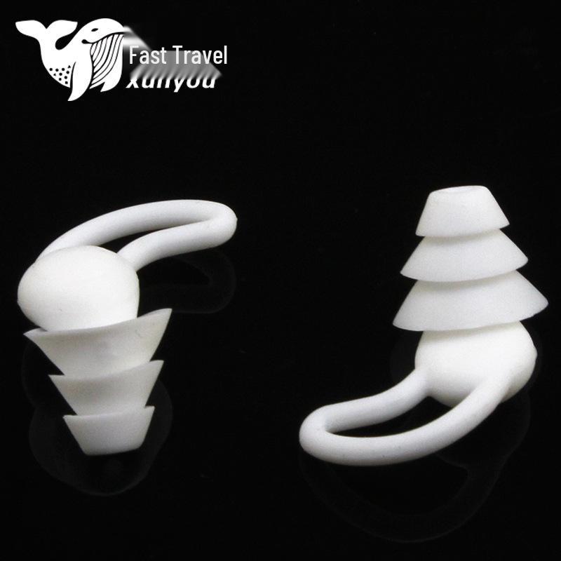 Silicone Noise-Canceling Shark Fin Earplugs for Swimming and Sleeping