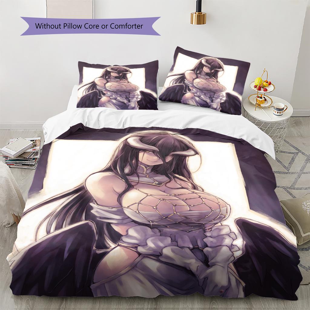 Set Copripiumino Trapuntato con Motivo Anime Federe Decorazione Casa Regalo di Compleanno (1 * copripiumino + 2 * federa, senza nucleo)