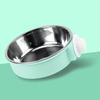 Bol en Acier Inoxydable pour Cage d'Animal de Compagnie Bol d'Alimentation Anti-Renversement pour Animal de Compagnie Bol Suspendu Amovible pour Cage de Chat Chien Lapin