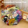 8‑Rib Automatic Umbrella, Adventure Time Cartoon Design Foldable Umbrella for Sun Rain Protection Travel