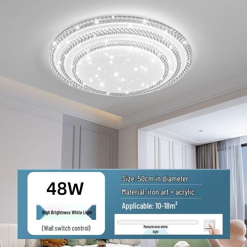 Ultra-bright Modern LED Crystal Ceiling Light for Bedroom and Living Room