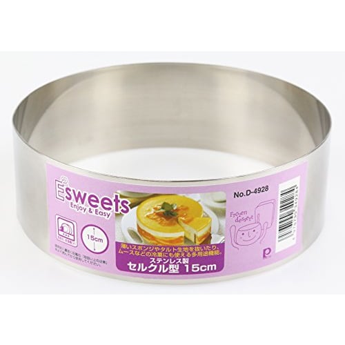PEARL METAL EE Sweets Stainless Steel Circle Mold, 15cm, D-4928