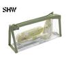Portable Makeup Gadget Pouch Transparent PVC Pencil Case, Large Capacity Waterproof Stationery Korean Style Holder Organizer, Durable Zipper