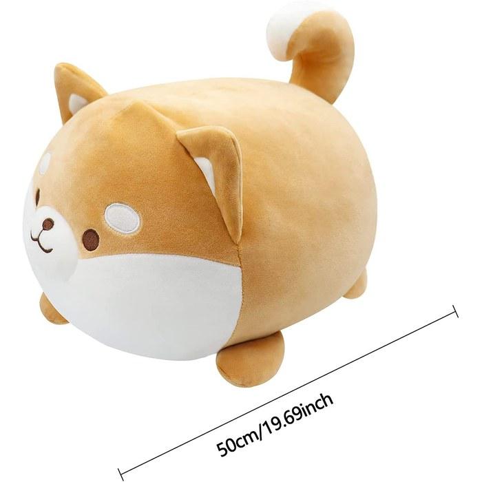 Homehalo Shiba Inu Plush Large Super Cute Dog Hugging Pillow Super Mochi Mochi Plush Round Dog Cushion Soft Sleeping Pillow Comfortable