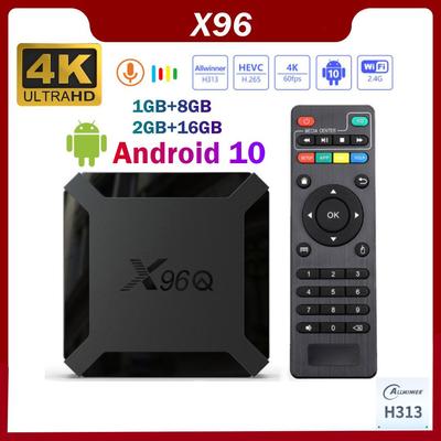 Smart TV Box Android 10 X96Q 2.4G Wifi Allwinner H313 Štvorjadrový 1G 8G 2GB 16GB Google Media Player X96 Q 4K Set Top Box