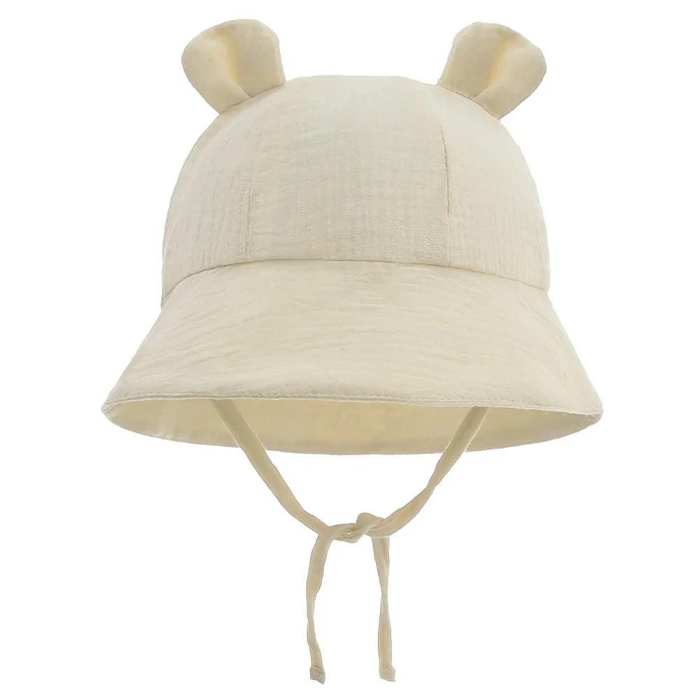 UPF 50+ Baby Sun Hat Newborn Wide Brim Toddler Bucket Hat for Boys Girls Hats Adjustable Summer Beach Caps 0-2 Years