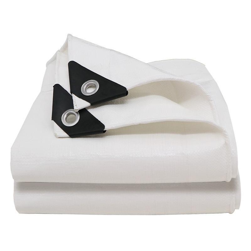 White Sunshade and UV Resistant Tarpaulin Thickened PE Material Waterproof Tarpaulin Outdoor Tents Canopies Courtyards Camping Sun Protection Cloth 2x2m