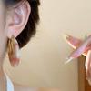 Acetic Acid Acetate Hoop Earrings Trendy Geometric Earrings Leopard Print Earrings  Women