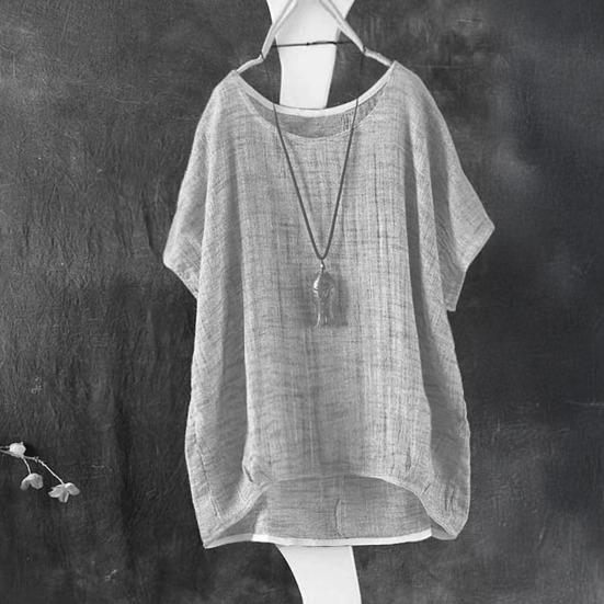 Women T-shirt Round Neck Short Sleeve Loose Fit Pullover Tops Pure Color Summer Casual Tops Daily Wear