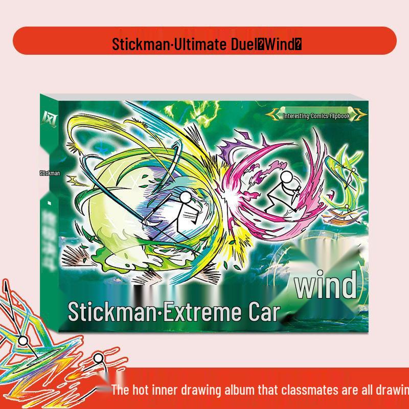 Stickman Tracing & Fighting Flipbook: Children's Comic & Coloring Tutorial