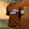 Men's V-Neck Printed Short Sleeve T-Shirt, Lightweight Breathable Casual Summer Top