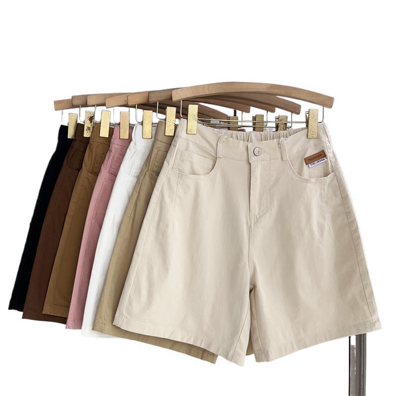 2026 Women's High-Waisted Elastic Denim Shorts - Loose, Versatile, Plus Size, Wide-Leg, Slimming, Casual Summer Style