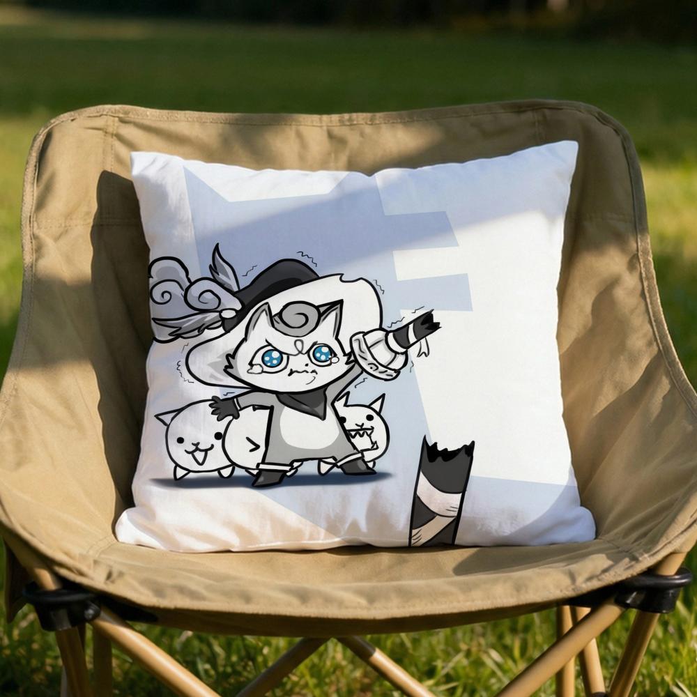 The BBattle Cats Cushion Cover Soft Reversible  Durable Pillow Cover  MultiScene Use for Home  Car Daily Comfort