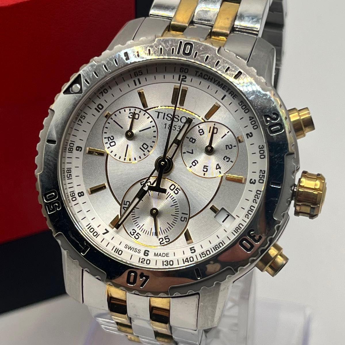 Used [Good product] TISSOT Diver Chronograph Men s Watch Gold