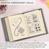 DIY Linen Fabric Stitching Book, Embroidery Stitching Book Set With Step-by-Step Tutorials, Sewing Tool Kit, 106 Unique Stitches