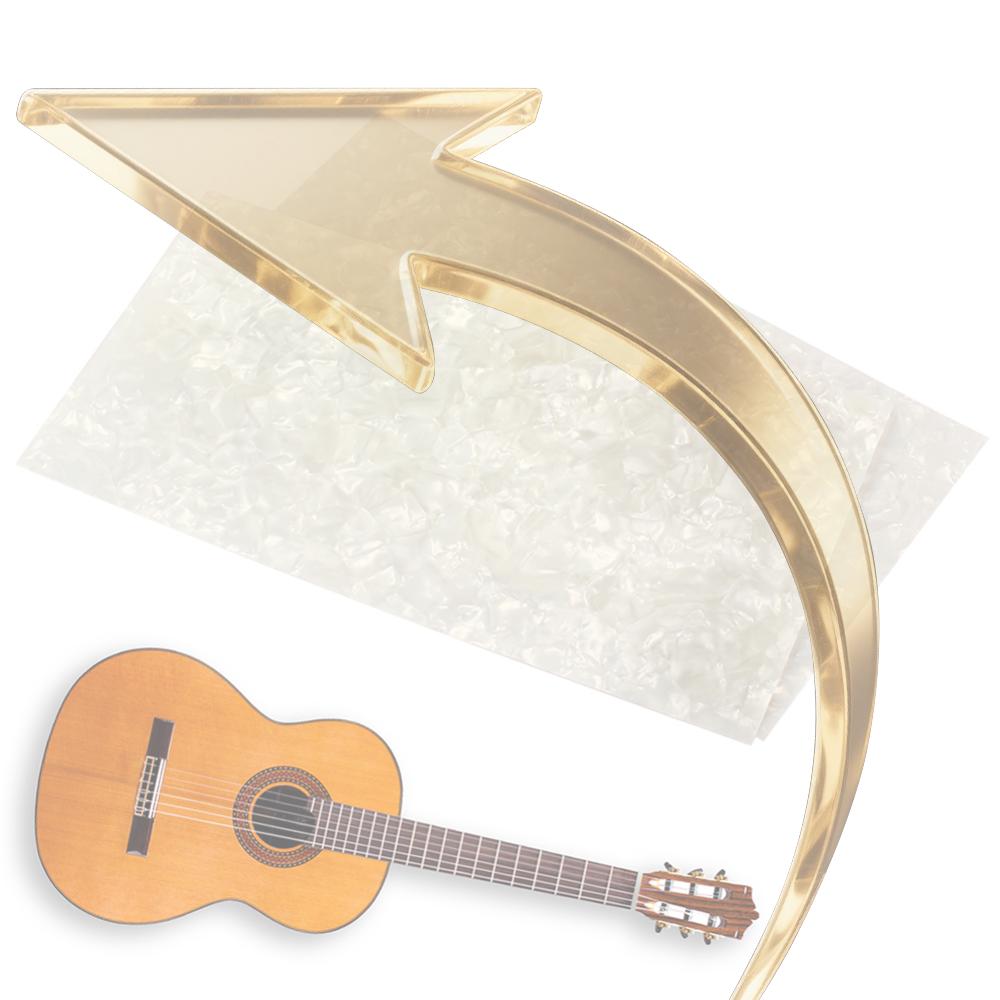 2pcs White Pearl Celluloid Guitar Head Veneers Shell Sheets Guitar Parts