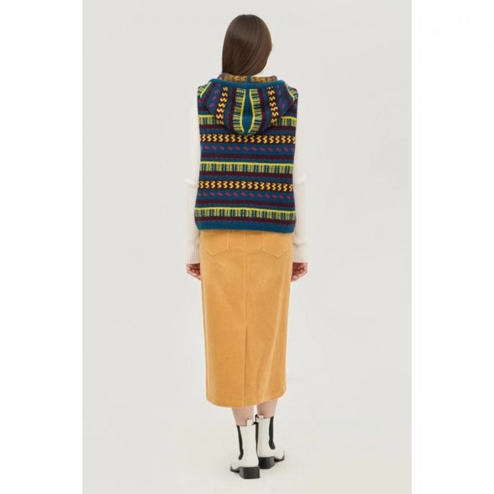 Benetton Jacquard Toggle Knit Vest Bakvf2561