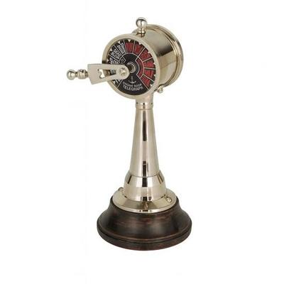 Nautical Engine Room Telegraph Decor Brass  Wood Ship Telegraph Sculpture Vintage Maritime Table Decor