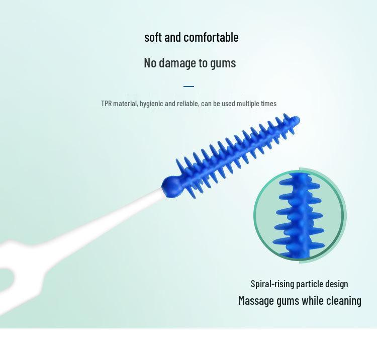 Interdental Cleaning Toothbrushes - 150 Pieces Soft Rubber Floss Picks for Adults & Kids