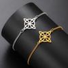 LIKGREAT Celtics Knot Bracelet Witchcraft Witch Knot Bracelets Good Luck Amulet Adjustable Chain Stainless Steel Jewelry Gift