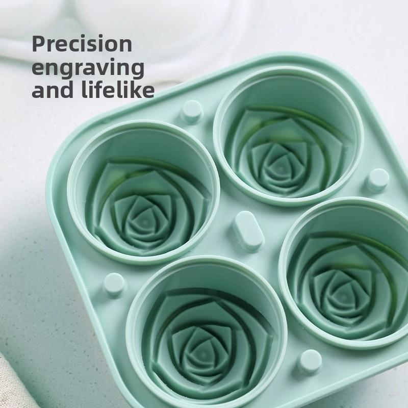 Whiskey Eiswürfelform Rosenblüte Silikon Eiswürfelform - Perfekt für selbstgemachte Eiswürfel und Cocktails