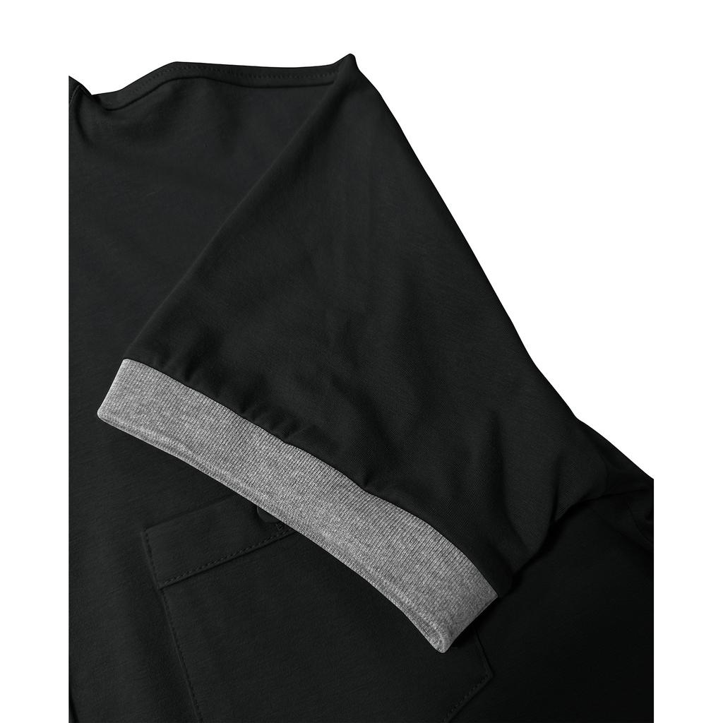 Men's Loose Threaded Cuffs Short,sleeved Men's Casual Lapel Button Top