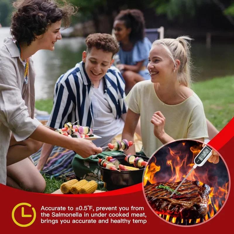 Stainless Steel Probe Cooking Food, Barbecue Stove, Water, Milk, Oil, Liquid Meat, Digital Kitchen Thermometer Kitchen Tools