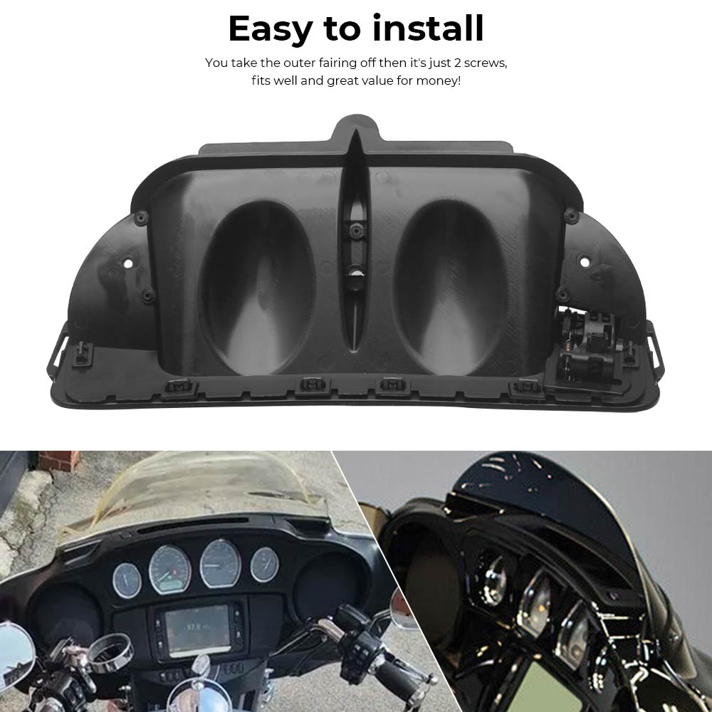 For Harley Touring 2014-later Electra Glide Inner Fairing Air Duct with Door Button Bezel Matte Black ABS Car Accessories