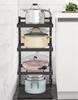 Kitchen Sink Storage Rack Multi-Layer Cooker Storage Rack Frying Pan Holder Pot Bowl For Stovetop Cabinets Adjustable Pot Rack