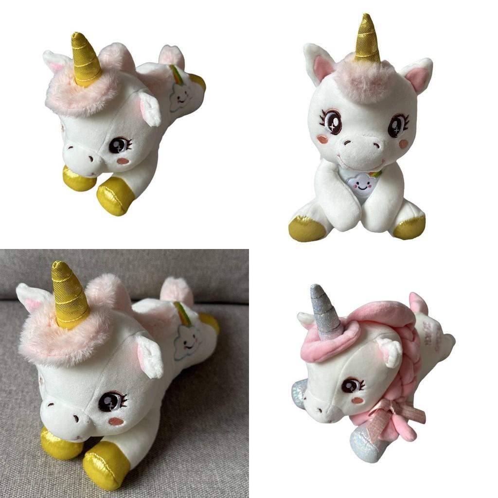 Cute Unicorn Plush Toy Doll With Soft Short Fur Perfect For Sleeping And Cuddling Ideal Gift For Kids 20cm Sitting Style