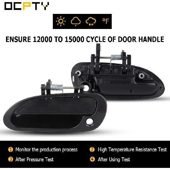 OCPTY Door Handle Exterior Front Driver Left Side Replacement Fit 1998-2002 for Honda for Accord Outside Door Handle Black