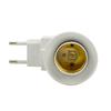 5pcs Light Bulb Socket To Eu Plug Adapter/power On-off Control Switch