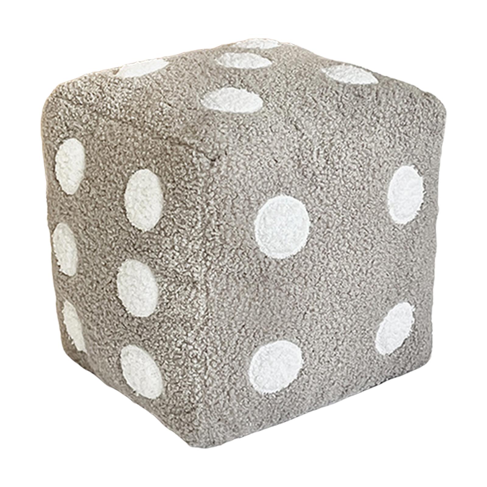 

8 Inch Soft Dice Cube Cushion Decorative Pillow for Home Bed Sofa Couch Decor світло-сірого кольору