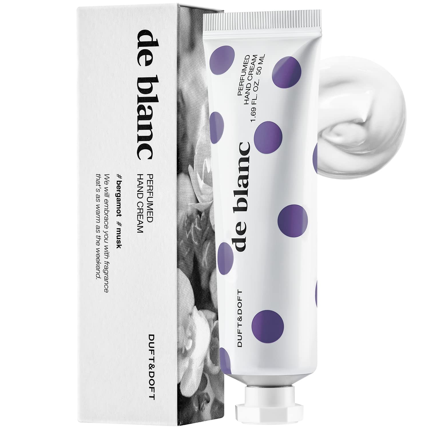DUFT & DOFT De Blanc Niche Perfume Hand Cream: Hypoallergenic, Dermatologically Tested, Safe Formula, Long-Lasting Exotic Scent, Nourishing & Gentl