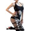 Large size erotic underwear sexy perspective temptation net clothes one-piece open crotch fishing net free one-piece passion stockings