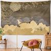 Mountains Sun Moon Landscape Print Tapestry Migratory Birds Fly Wall Hanging Tapestry Macrame Wall Hanging Home Art Decor
