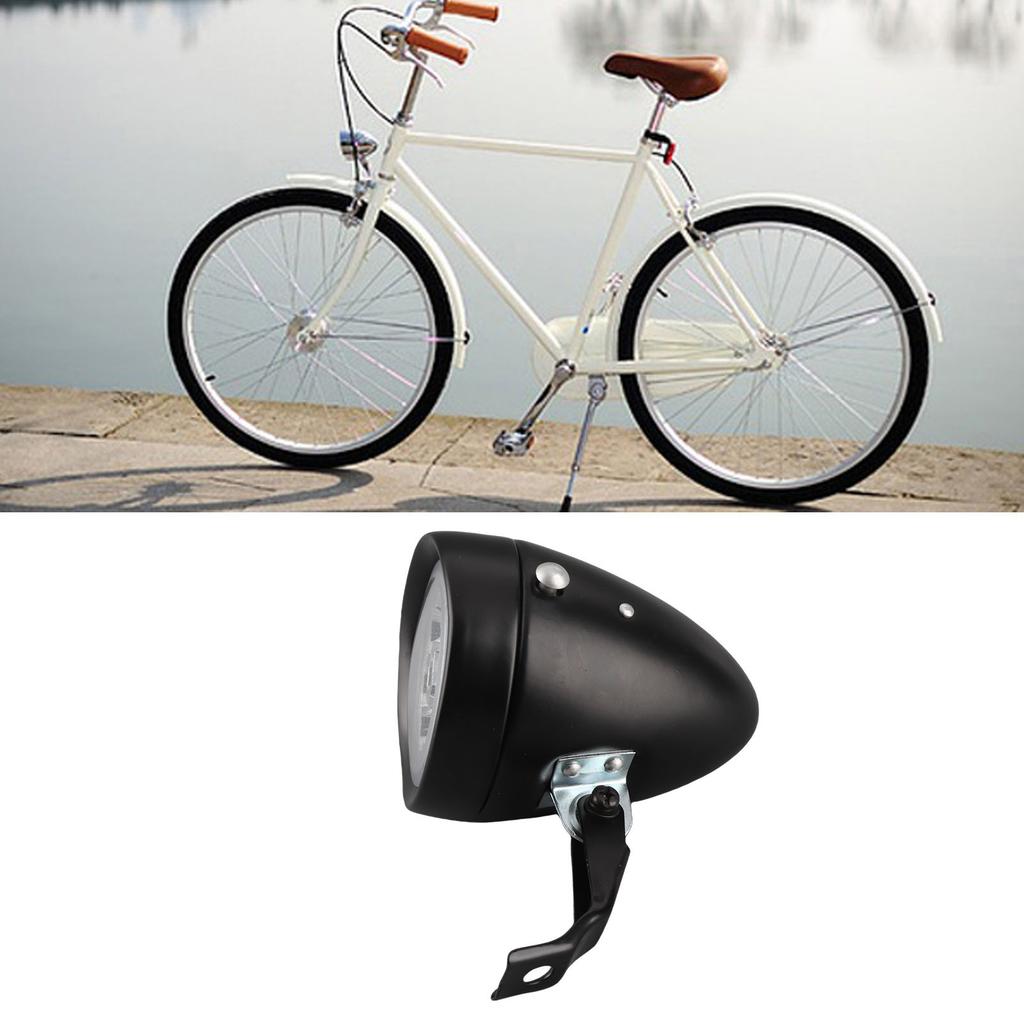 Vintage   Vorderlicht Retro Fahrrad Vorderlampe 6 LED Scheinwerfer mit Halterung für Nachtfahrten Radfahren