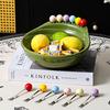 BEPAN 1PC Fruit Plate Ceramic Living Room Table Decoration Ornament High-end Snack Plate Home Storage Basket Household Goods