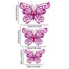 12 Count 3D Hollow Butterfly Wall Stickers for Event Decoration in Multiple Sizes