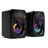 X2 Computer Speakers with Subwoofer for PC Desktop Laptop LED Lighting Home Theater System USB Wired Sound Box Black