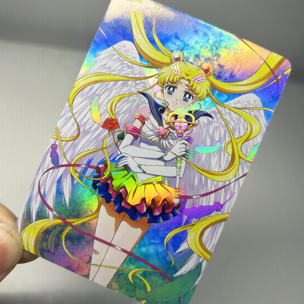 Diy 5pcs/set Sailor Moon Tsukino Usagi Self Control Collect Signature Trading Flash Card Anime Cartoon Christmas Gift Toy