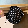 Japanese Style Sweet Gingham Basin Cap Adjustable Bucket Hat For Women And Men Soft Cotton Summer Sun Protection