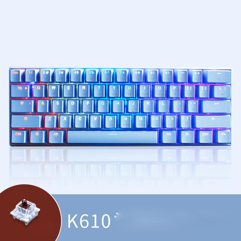 Ergonomic 61keys Optical Yellow Blue Red Switch Rgb Colorful Gaming Mechanical Keyboard Rgb Colorful Gaming Mechanical Keyboard