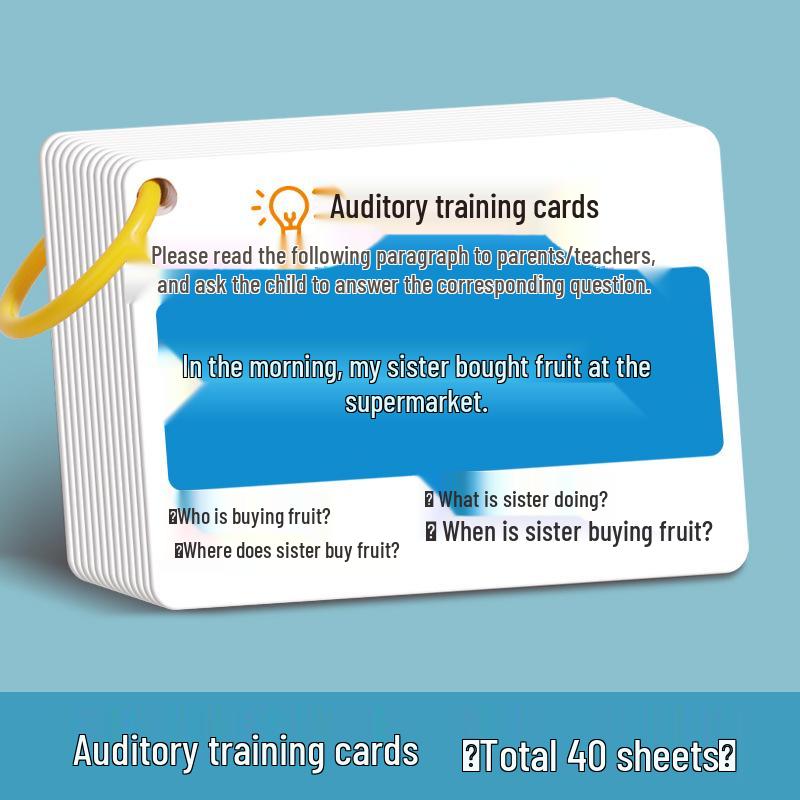Auditory Focus & Comprehension Cards: Interactive Educational Puzzle for Kindergarteners