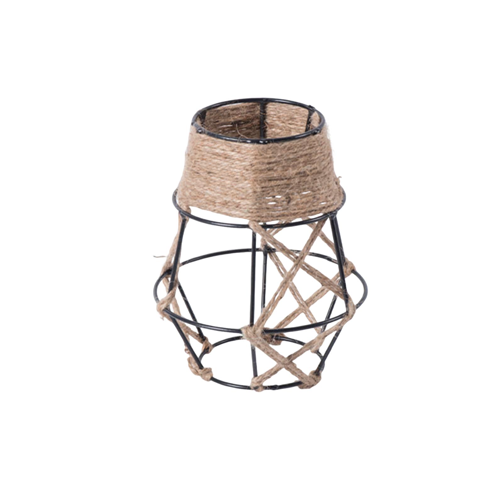 

Handwoven Pendant Light Shade Vintage Style Decorative Lampshade Woven Rope and Metal Frame for Home Lighting Fixture One Size