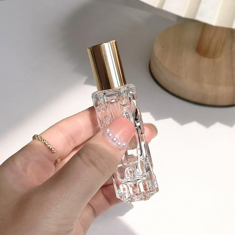 Available 10ml Glass Perfume Bottle - Spray Rollerball, Bitter Gourd Shape, Mini Portable Empty Decanting Bottle.