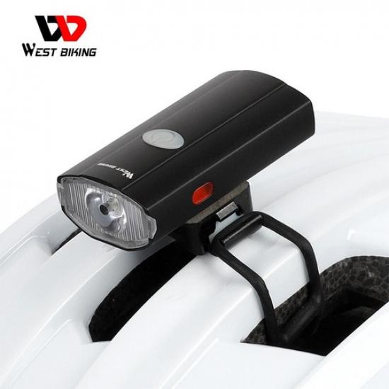 WEST BIKING Bike Helmet Light USB Rechargeable Front Light and Rear Taillight