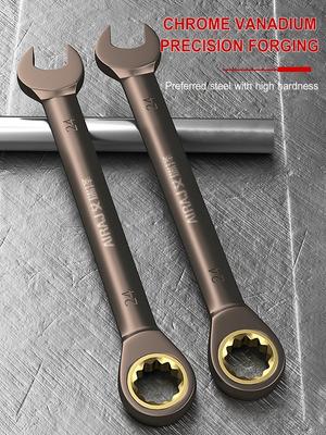 AIRAJ Clé à cliquet renforcée 6/8/10 mm Outils de quincaillerie pour la réparation automobile Grande ouverture Double usage Outils à main de haute qualité Clé